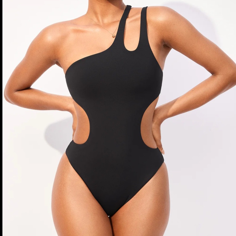 Chic Black One-Piece Swimsuit